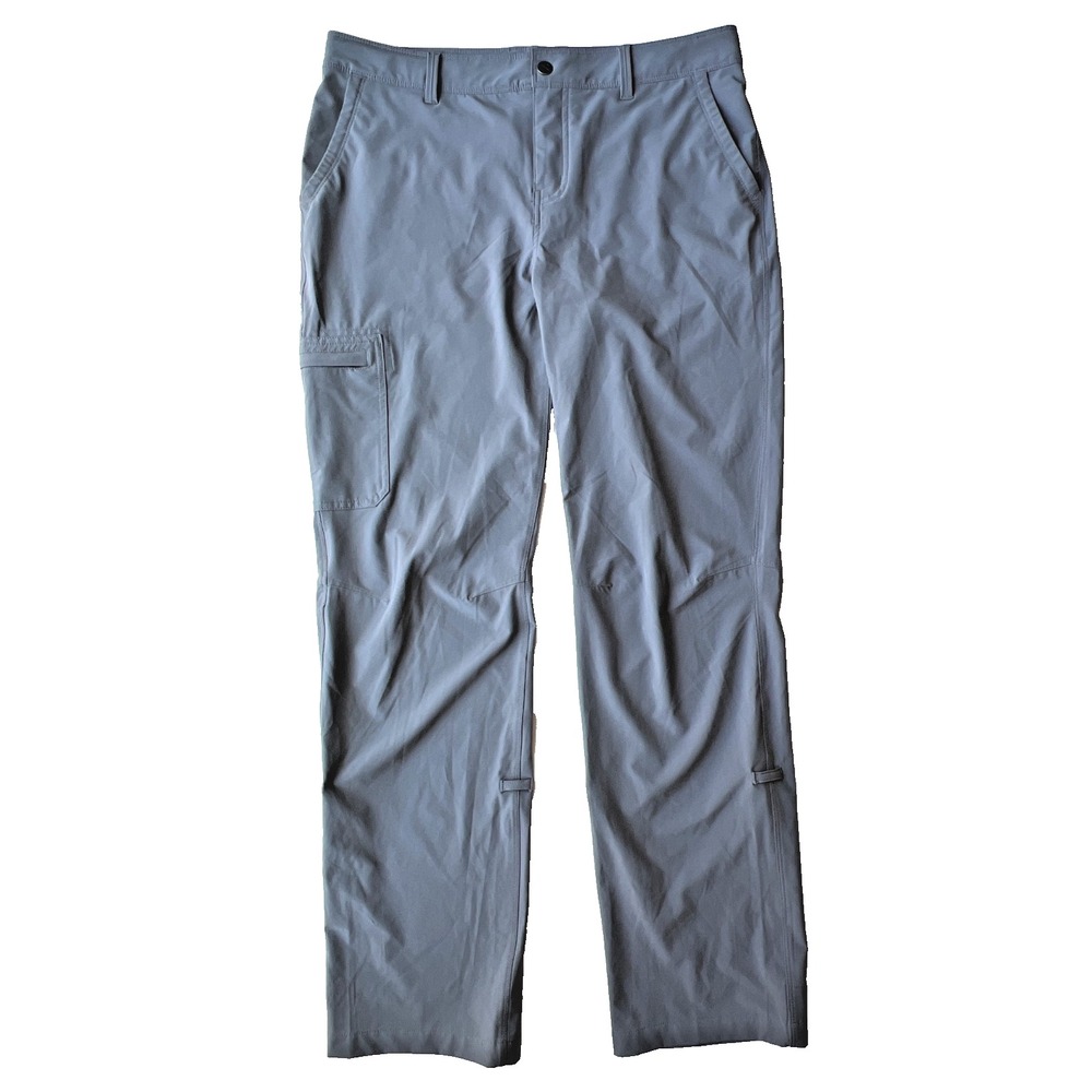 REI Co-op Convertible Cargo Hiking Pants Women 12 Gray‎ Stretch Roll Tab Outdoor